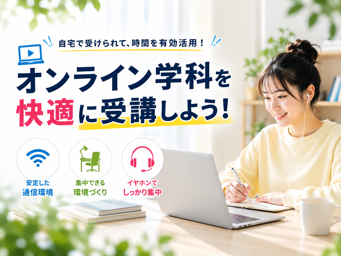 オンライン学科を快適に受講するポイント！